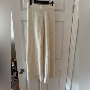 Cozy Cream Textured Lounge Pants - PART OF A SET
